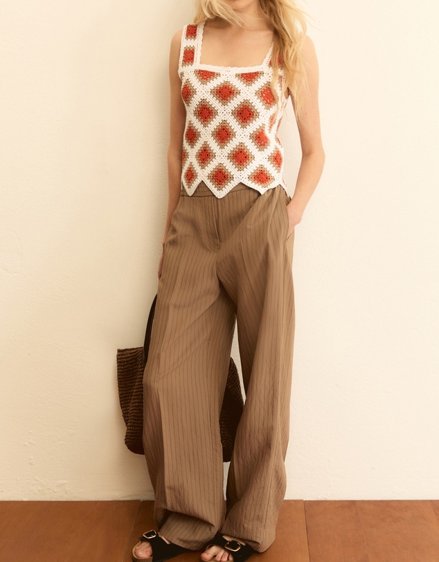 Emme - White Crochet Knit Tank