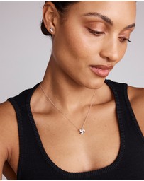 Michael Hill - Cubic Zirconia Knot Pendant Necklace in Sterling Silver