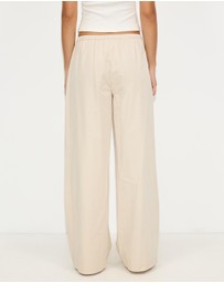 Dazie - Mist Drawstring Wide Leg Pants