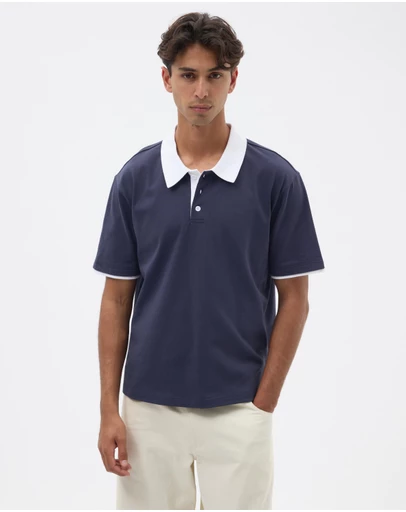 AERE - Contrast Short Sleeved Polo