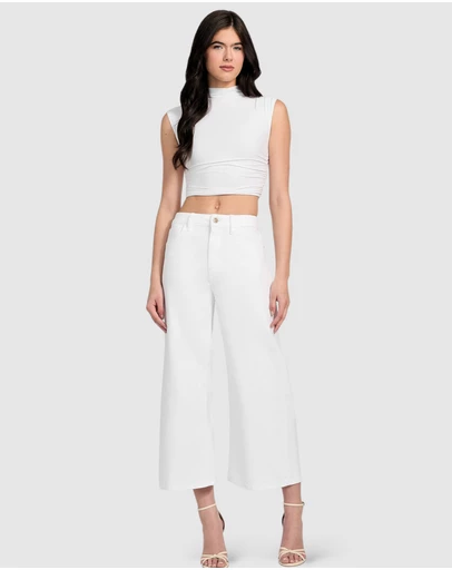GUESS - Bellflower Crop Wide Leg Jeans
