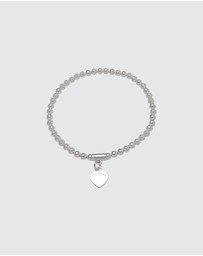 Von Treskow - Stretchy Bracelet with VT Flat Heart