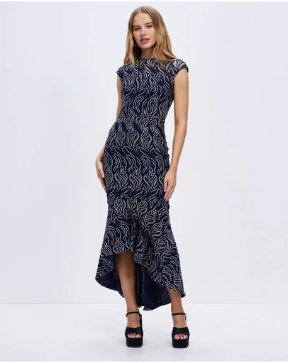 Romance by Honey and Beau - Midnight Cap Sleeve Dress