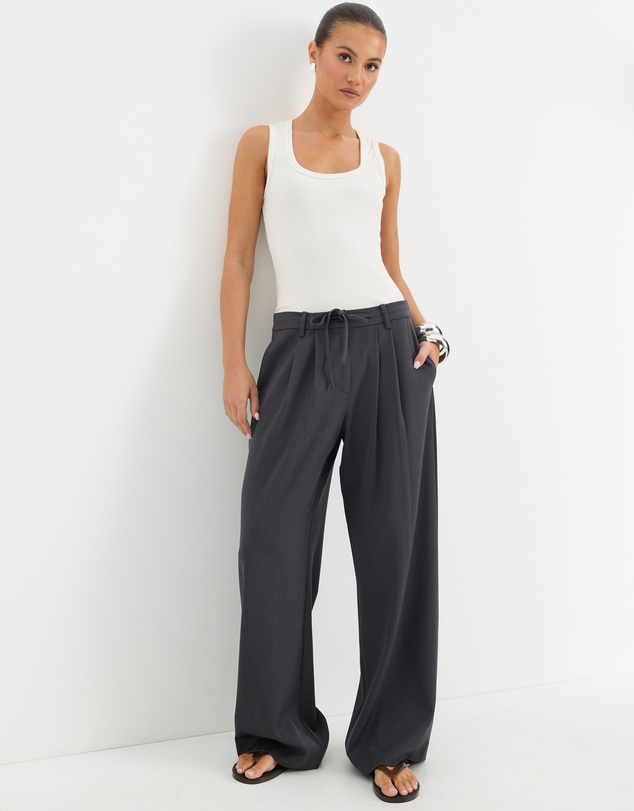 Calli - Arden Mid Rise Tie Waist Pants