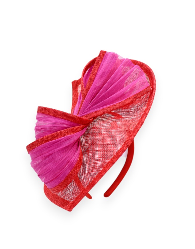 Morgan & Taylor - Xanthia Fascinator in Red and Pink