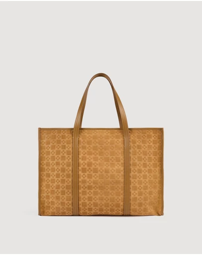 Sandro - Tote Square Cross Suede Messenger