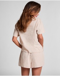 Hunkemoller - Short Sleeve Linen Sleep Shirt