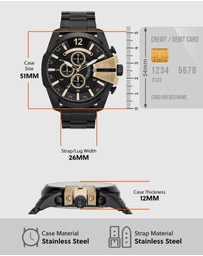 Diesel - Chief Series Black Chronograph Watch DZ4338