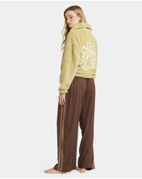 Billabong - Womens Vacay Mode Elastic-waist Linen Pants
