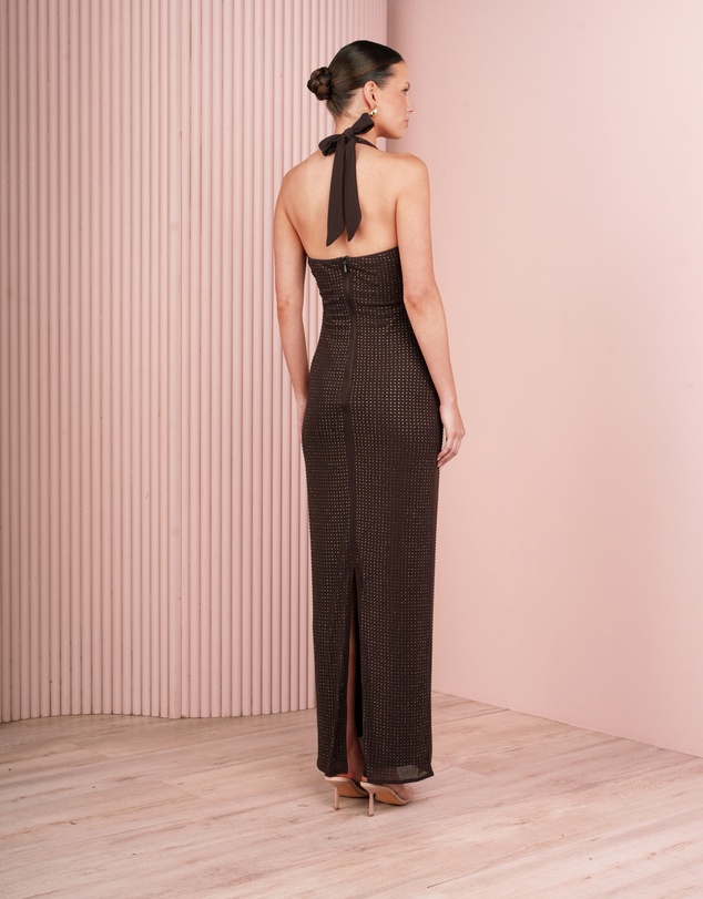 Azzurielle - Selda Diamante Halter Gown