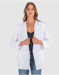 CAMIXA - Jackie Oversized Linen Blazer Jacket