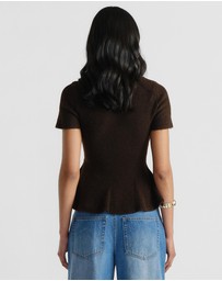 Decjuba - Amalia Peplum Knit Tee