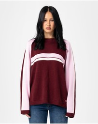 Rusty - White Lines Two Crew Neck Knit