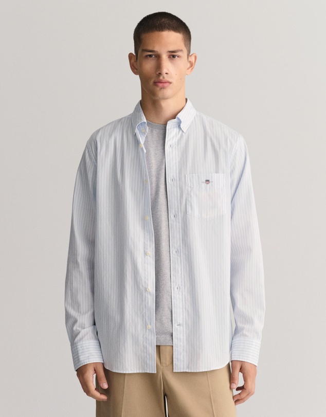 Gant - Regular Fit Striped Poplin Shirt