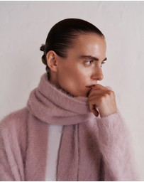 Trenery - Brushed Alpaca Scarf in Light Blush