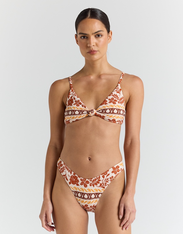 Poolside Paradiso - Samoa High Cut Cheeky Bikini Bottom - Seashell