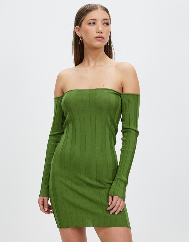 Third Form - Liaison Knit Off Shoulder Mini Dress