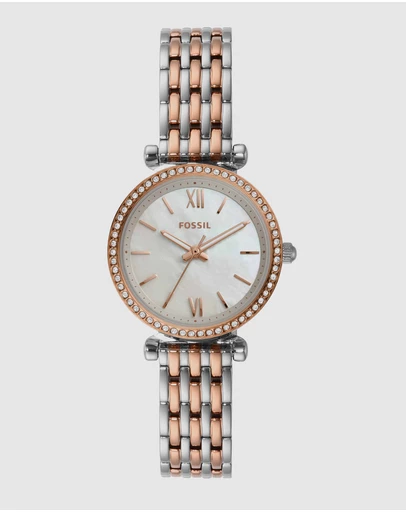 Fossil - Carlie Mini Two Tone Analogue Watch ES4649