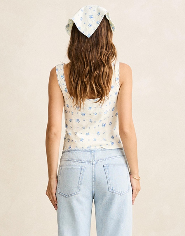 Rhythm - Dahlia Button Down Top