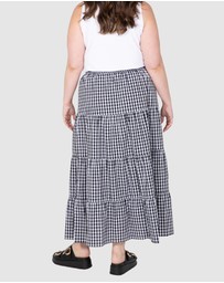 Love Your Wardrobe - Stacey Gingham Maxi Skirt