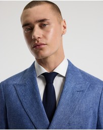 Calibre - Linen Lyocell Twill Double-Breasted Blazer Blue
