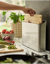 Joseph Joseph - Folio™ Steel Bamboo 3-piece Chopping Board Set with Stainless Steel Storage Case