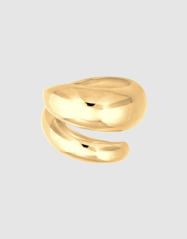 Elli Jewelry - Ring Wrap 925 Sterling Silver Gold-plated