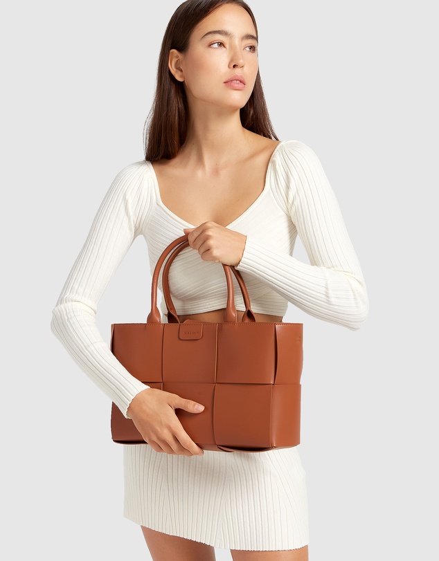 Belle & Bloom - Long Way Home Woven Tote - Camel
