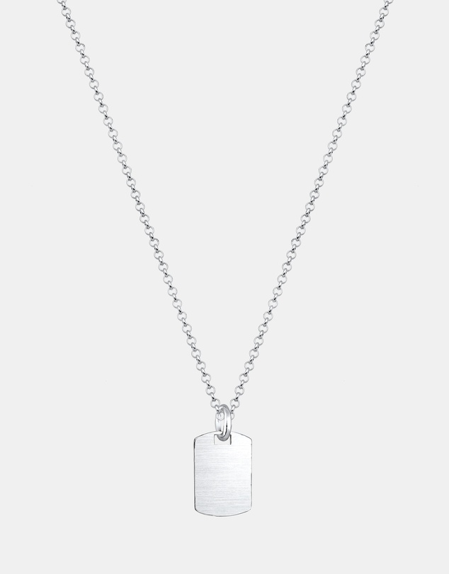 Kuzzoi - ICONIC EXCLUSIVE - Tag Pendant Necklace in 925 Sterling Silver