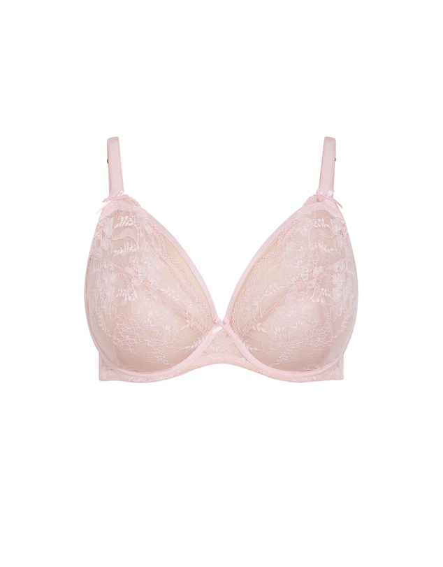 City Chic - Plus size Helena Underwire Bra - pink icing