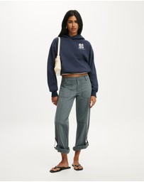 Cotton On - Graphic Boxy Fleece Hoodie