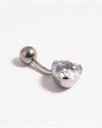 Lovisa - Titanium Cubic Zirconia Belly Bar