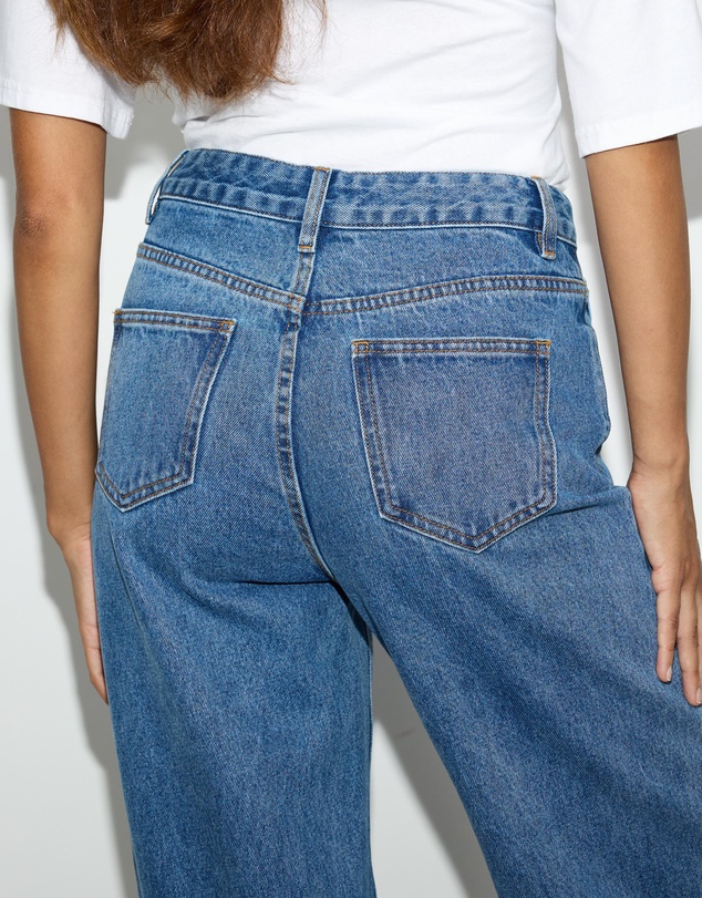 Dazie - Paris High Waisted Straight Leg Denim Jeans
