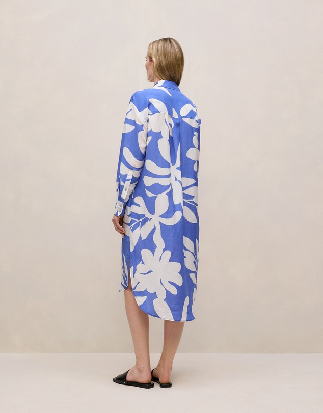 Trenery - Marea Relaxed Shirt Dress in Vivid Blue
