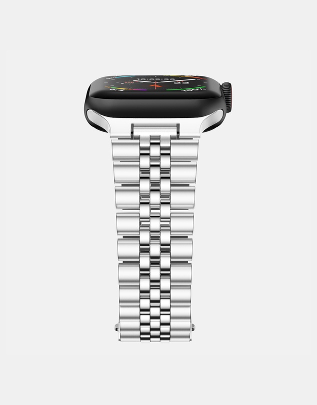 Friendie - Stainless Steel Link Bracelet Band - The Perth - Apple Watch Compatible