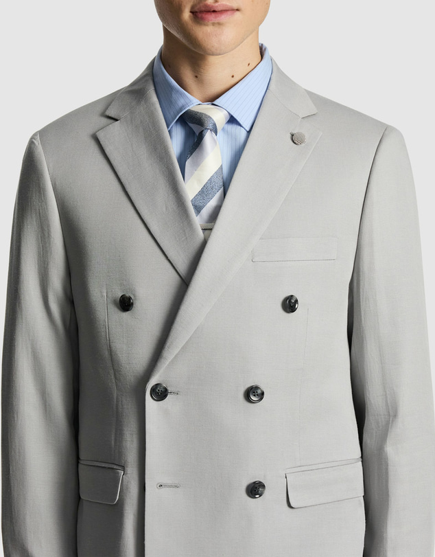 yd. - Odin Relaxed Fit Double Breasted Suit Jacket