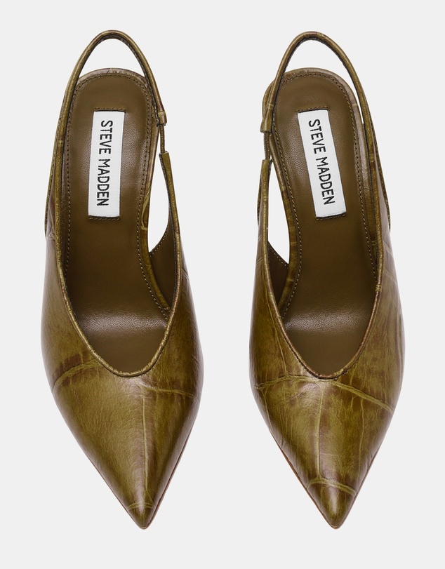 Steve Madden - Andromeda Green Croco Heels