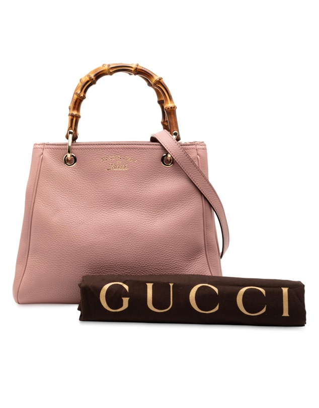 Pre-Loved by Azura Reborn - Pre-Loved Small Calfskin Bamboo Shopper Satchel
