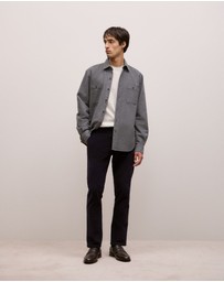 Trenery - Brushed Cotton Overshirt in Charcoal