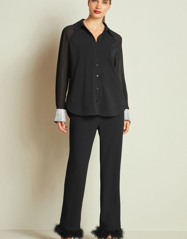 NEXT - Embellished Cuff Detail Button Up Shirt