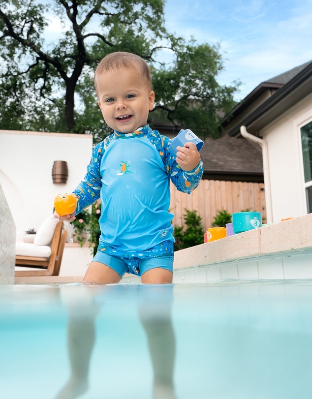 Splash About - Long Sleeve Rashies - Crocodile Swamp & Orange