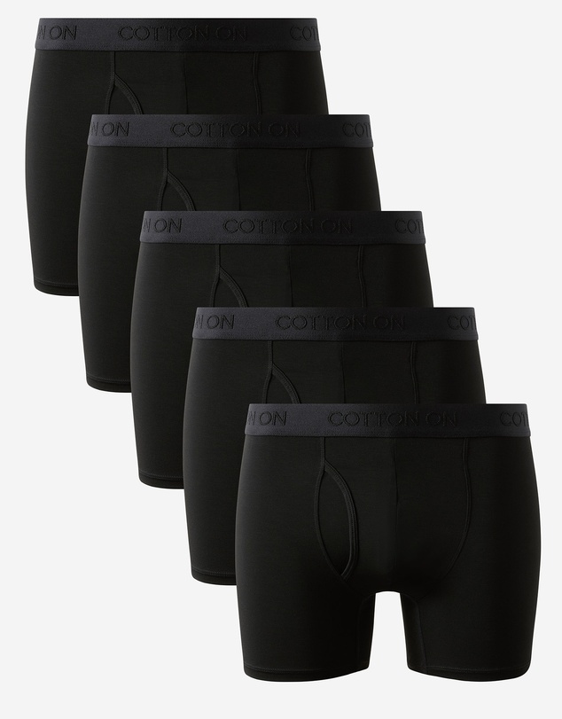 Cotton On - 5 Pack Mens Comfort Stretch Boxer Brief