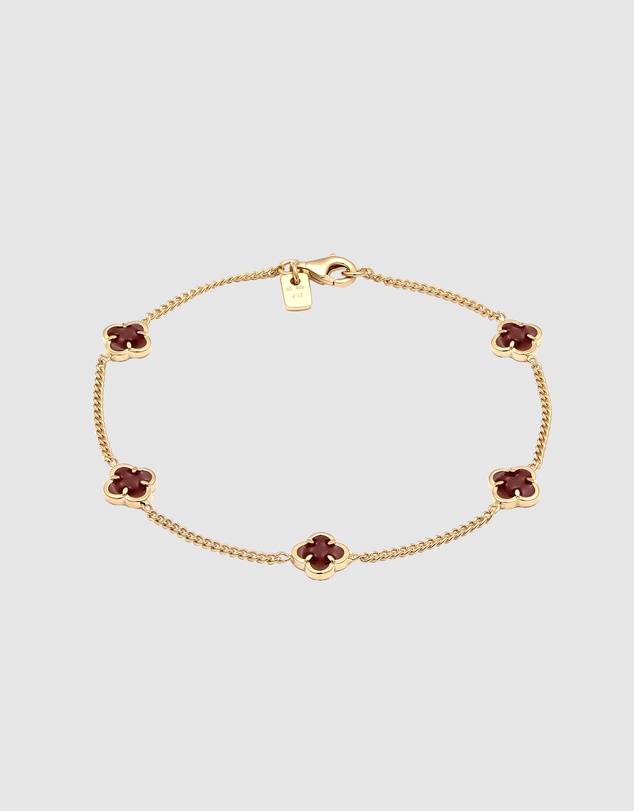 Kuzzoi - ICONIC EXCLUSIVE - Cloverleaf Bracelet in Gold-Plated 925 Sterling Silver
