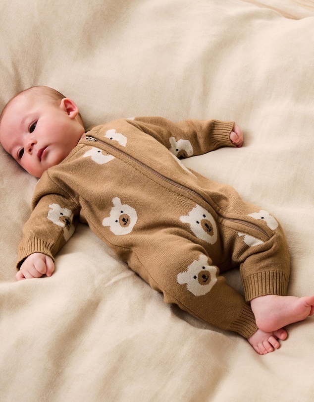 Wilson & Frenchy - Organic Knitted Jacquard Growsuit - Babies