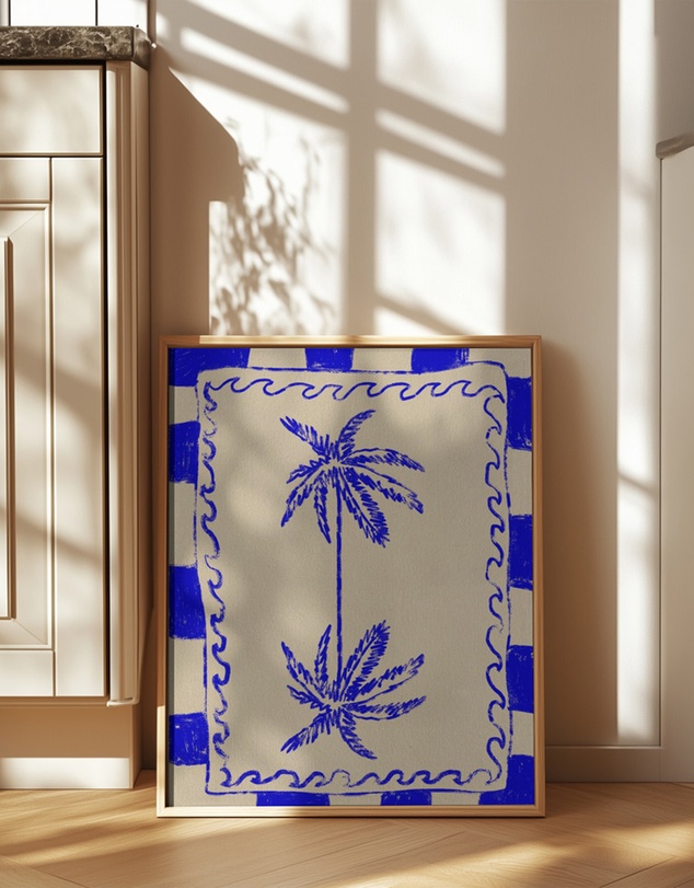 Olive et Oriel - Coastal Charm by Shatha Al Dafai Art Print