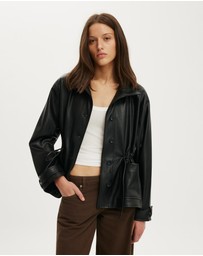 Cotton On - Eli Faux Leather Parka