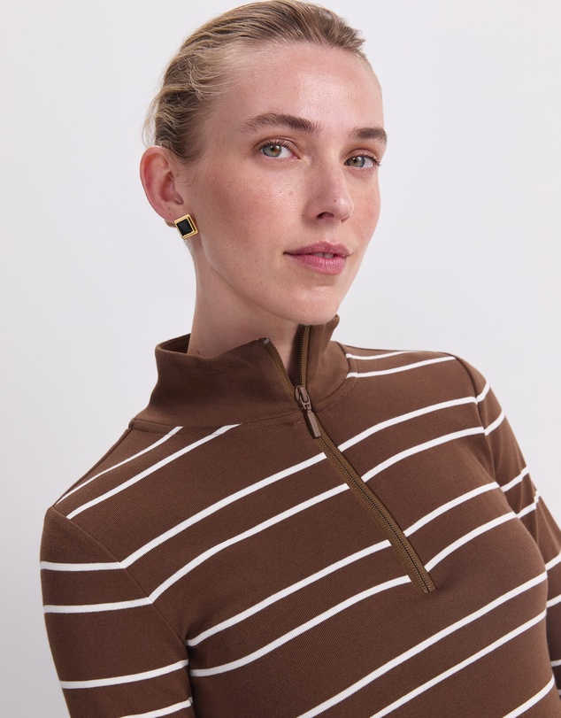Sportscraft - Lucy Zip Funnel Neck Top