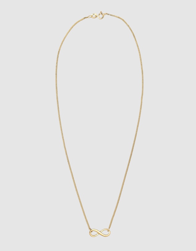 Elli Jewelry - Necklace Infinity Symbol in 925 Sterling Silver Gold Plated