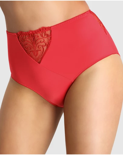 Nessa - Sonata High Waist Full Cut Brief with Embroidery