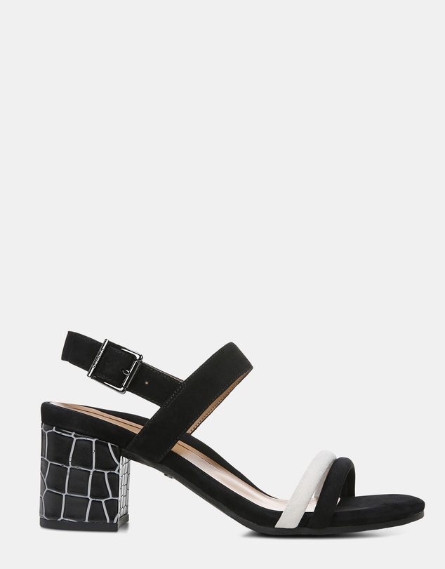 Vionic - Paula Block Heel - Black/White